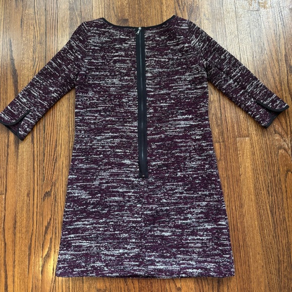 Ann Taylor Maroon and White Knit Dress - Picture 3 of 8